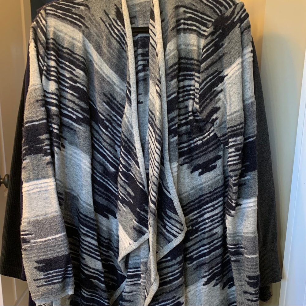 Blue and grey cardigan